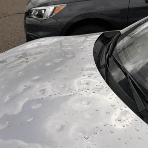 hail damage on car