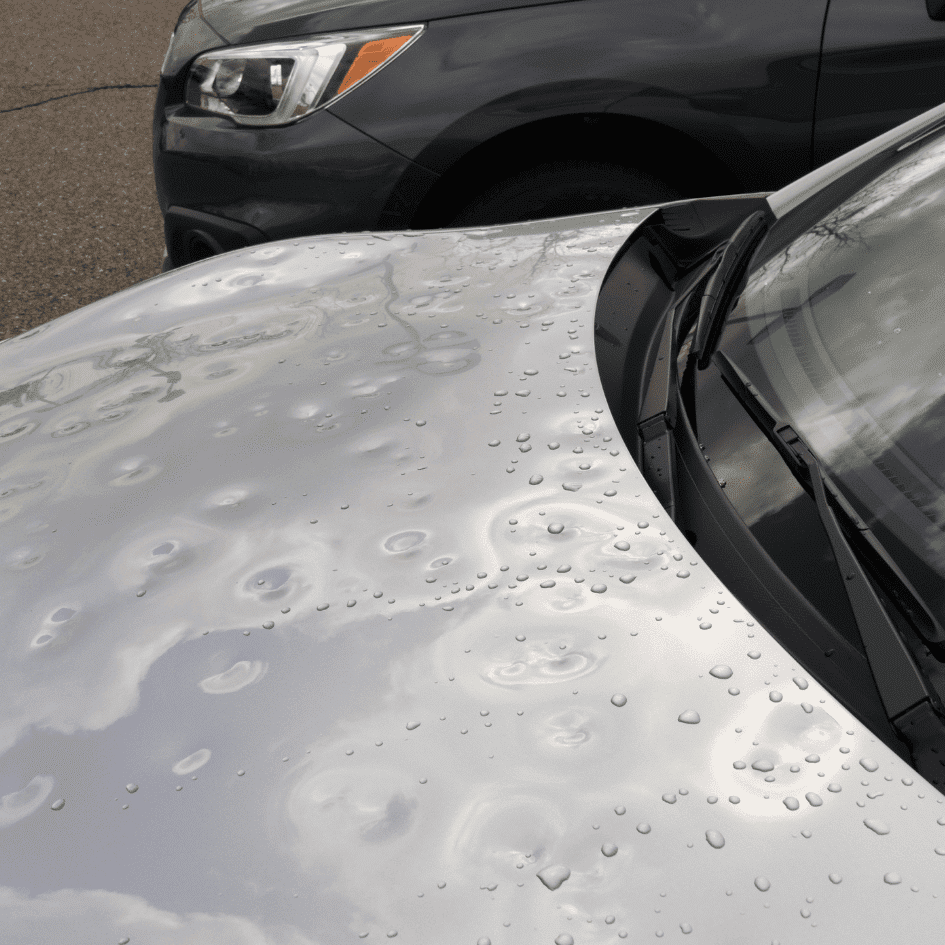 hail damage on car